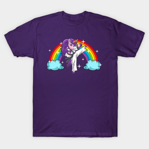 Kung Fu Karate Unicorn Martial Arts MMA T-Shirt by E